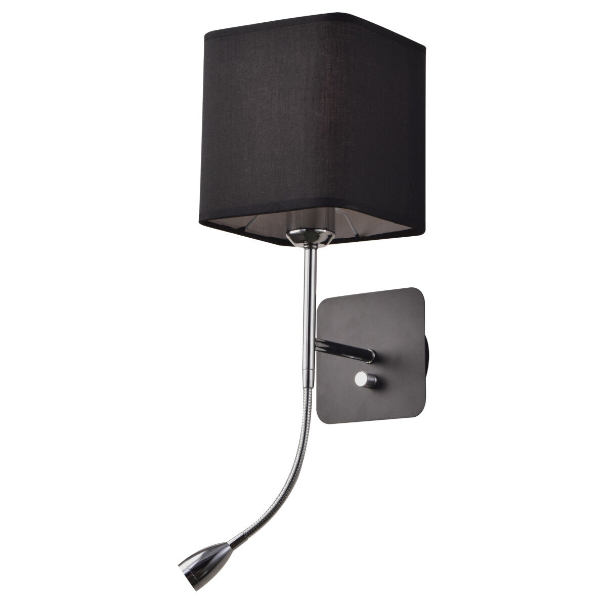 4b3439e52a5011f080c0c81f66f678af_ed0a1c5ed41511f080c4c81f66f678af 766627 Бра FLOP 1х12W (led) E27 + LED 3W 240LM 3000K ХРОМ/ЧЕРНЫЙ — изображение 1