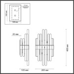 4988/2W HALL ODL22 641 золотой/стекло Бра E14 2*40W STIKA — изображение 2