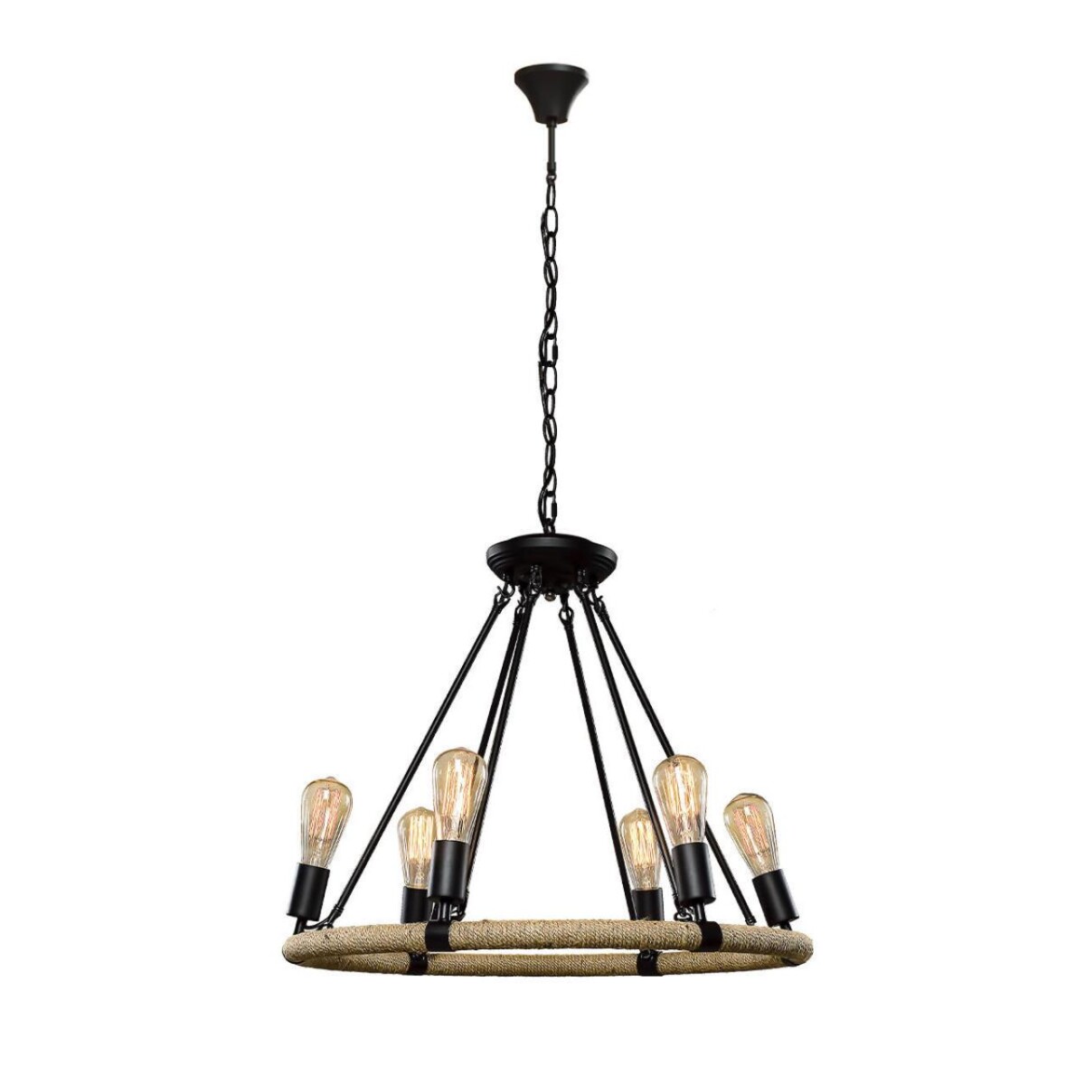 в наличии LOFT1861/6 Подвесная люстра LOFT IT Rope filament - купить в интернет-магазине Светильники Торг