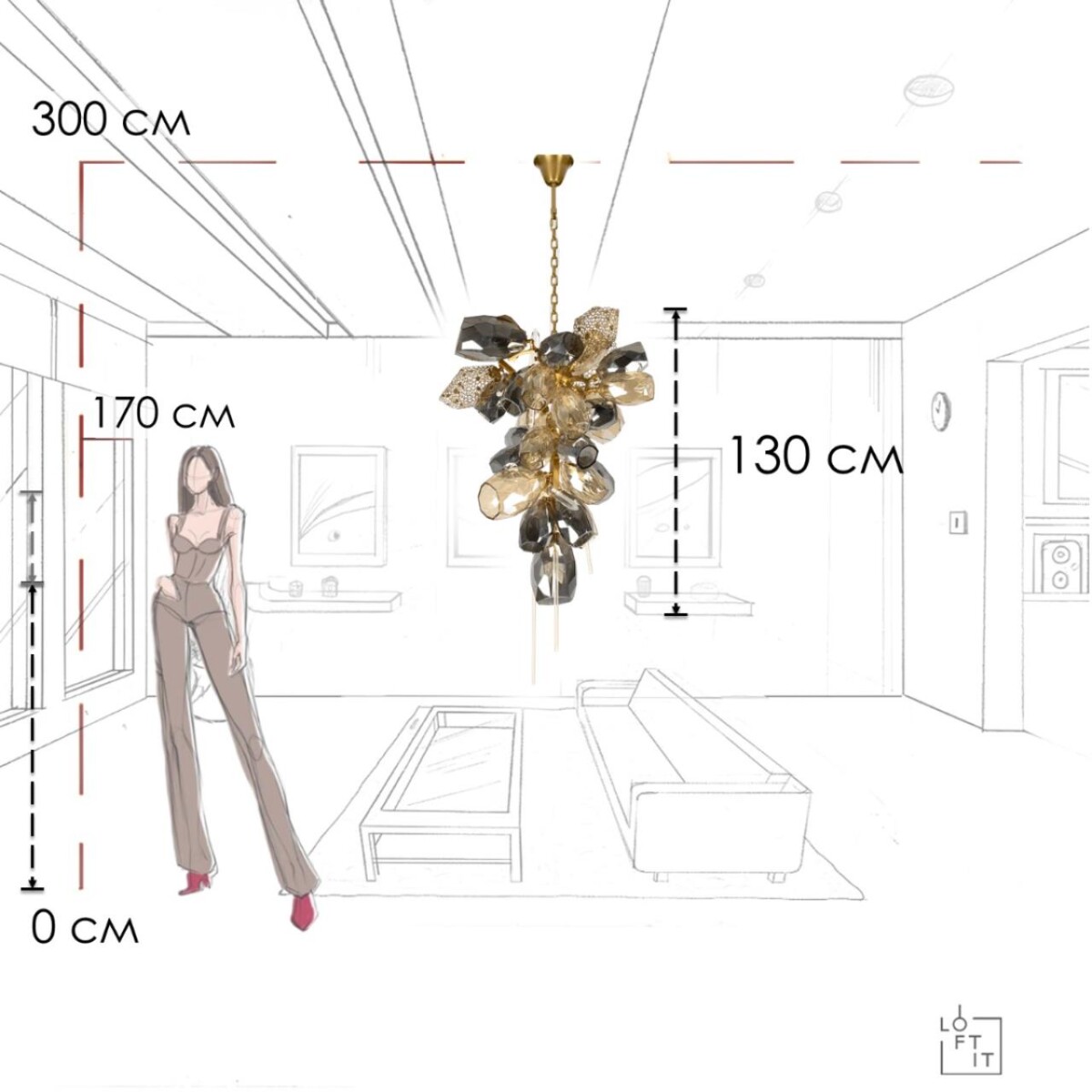 10401/800M Подвесная люстра LOFT IT Britannica — изображение 10