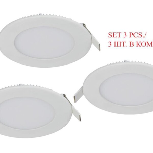 1660-3C, врезной светильник, D85xH14, cutout:D75, 3xLEDx3W, AC:100-240V, IP21, 230LM, 4000K, included