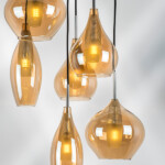 803063 Подвес PENTOLA 6х25W G9 ХРОМ/ЯНТАРЬ — изображение 2