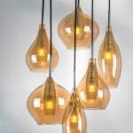 803063 Подвес PENTOLA 6х25W G9 ХРОМ/ЯНТАРЬ — изображение 3