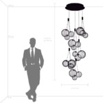 801189 Люстра SFERETTA LED 18х1,35W 1080LM КОФЕЙНЫЙ/МУЛЬТИКОЛОР 3000K — изображение 3