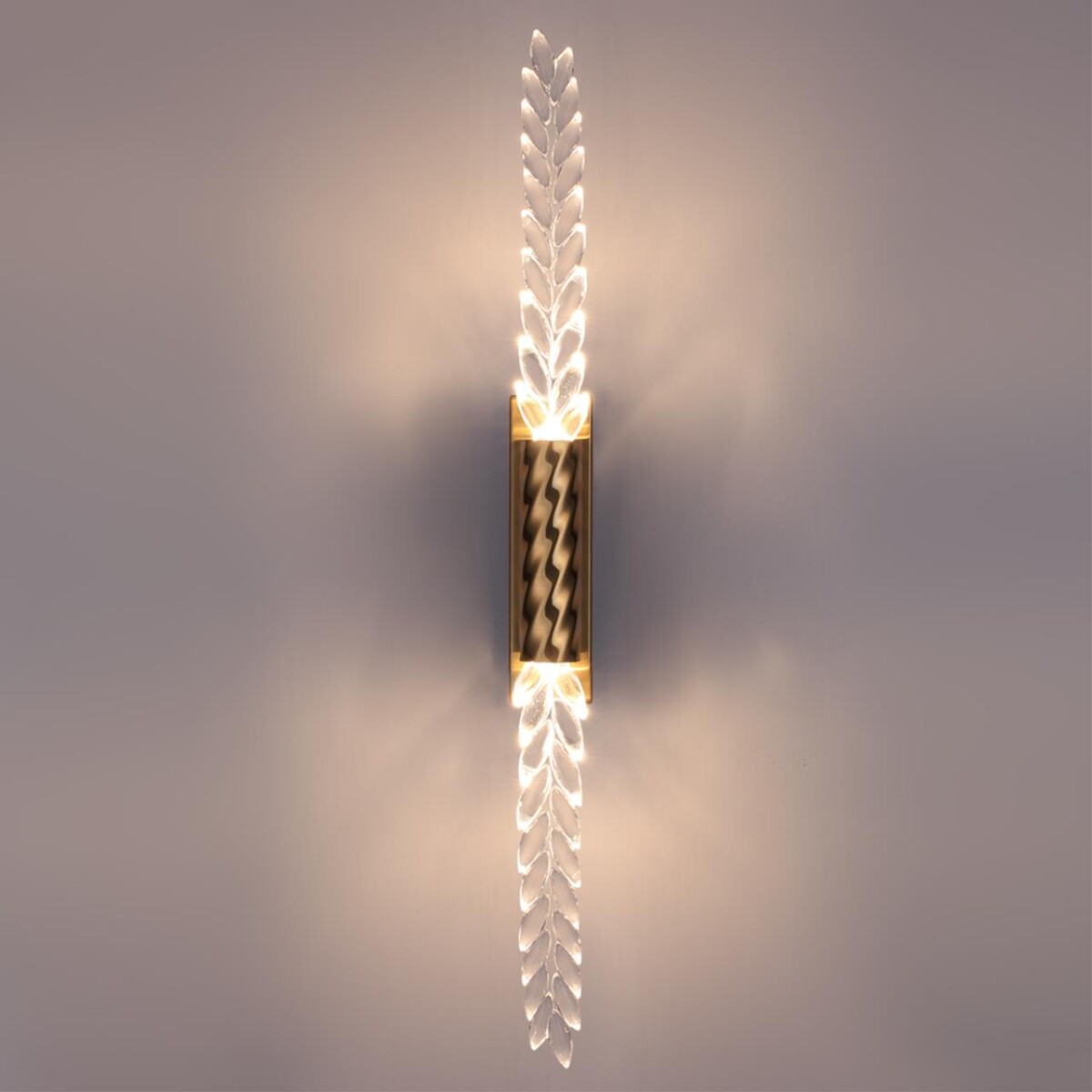 5449/5WL L-VISION ODL_EX26 039 сатинированн.латунь/прозрачн./металл/стекло Настенный светильник LED 5W (2*2.5W) 3000K 207Лм KOLOS — изображение 5