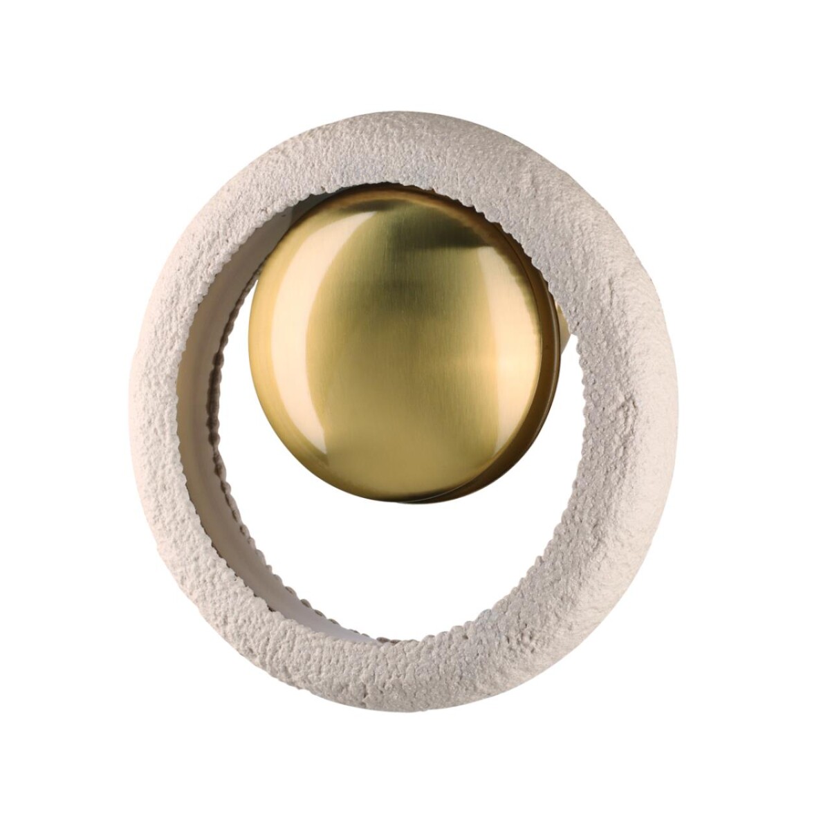 5443/1W HIGHTECH ODL_EX25 037 сатинированн.латунь/беж./металл/полирезин Настенный светильник 1*G9 LED*6W SATURN — изображение 1