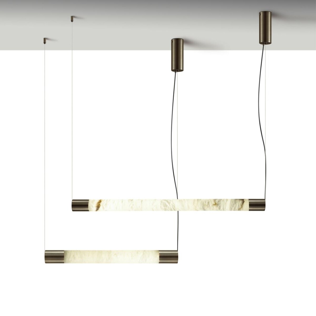 6686/25L L-VISION ODL24 000 Подвесной светильник темная брашированная латунь/металл/алебастр IP20 LED 40W 3000/4000 MARBELLA — изображение 1