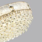 5070/21 HALL (В 2-х КОРОБКАХ) ODL24 601 золото/прозрачный/матовый/металл/хрусталь/стекло Люстра E14 21*40W FIESTA — изображение 4