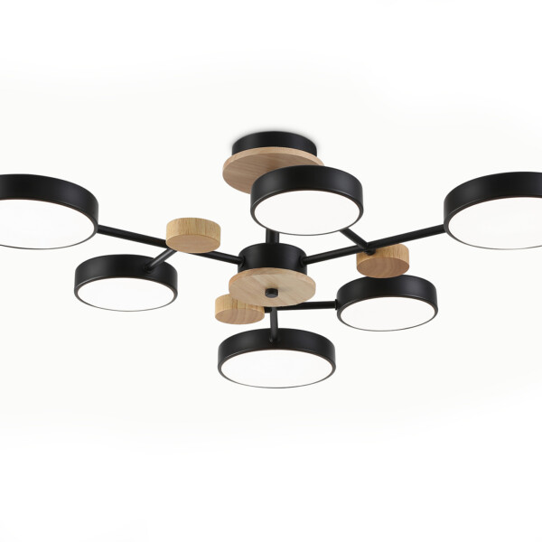 FL4863/6 BK/WD черный/дерево 90W 3000-6000K D750*180 (без ПДУ)