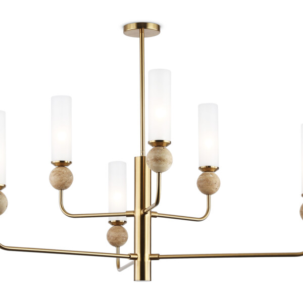 LH53251/6 BS/FR латунь/белый матовый E14*6 max 40W D1050*1445