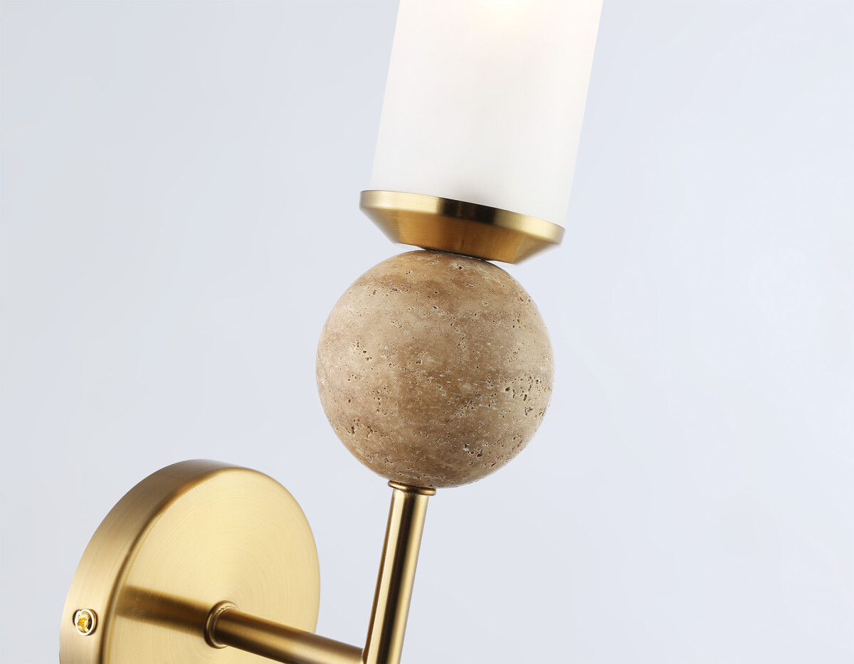 LH53254 BS/FR латунь/белый матовый E14 max 40W 110*100*400 — изображение 6