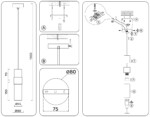 в наличии LH55101 BK/FR/TI черный/белый матовый/янтарь E14 max 40W D55*1500 - купить в интернет-магазине Светильники Торг