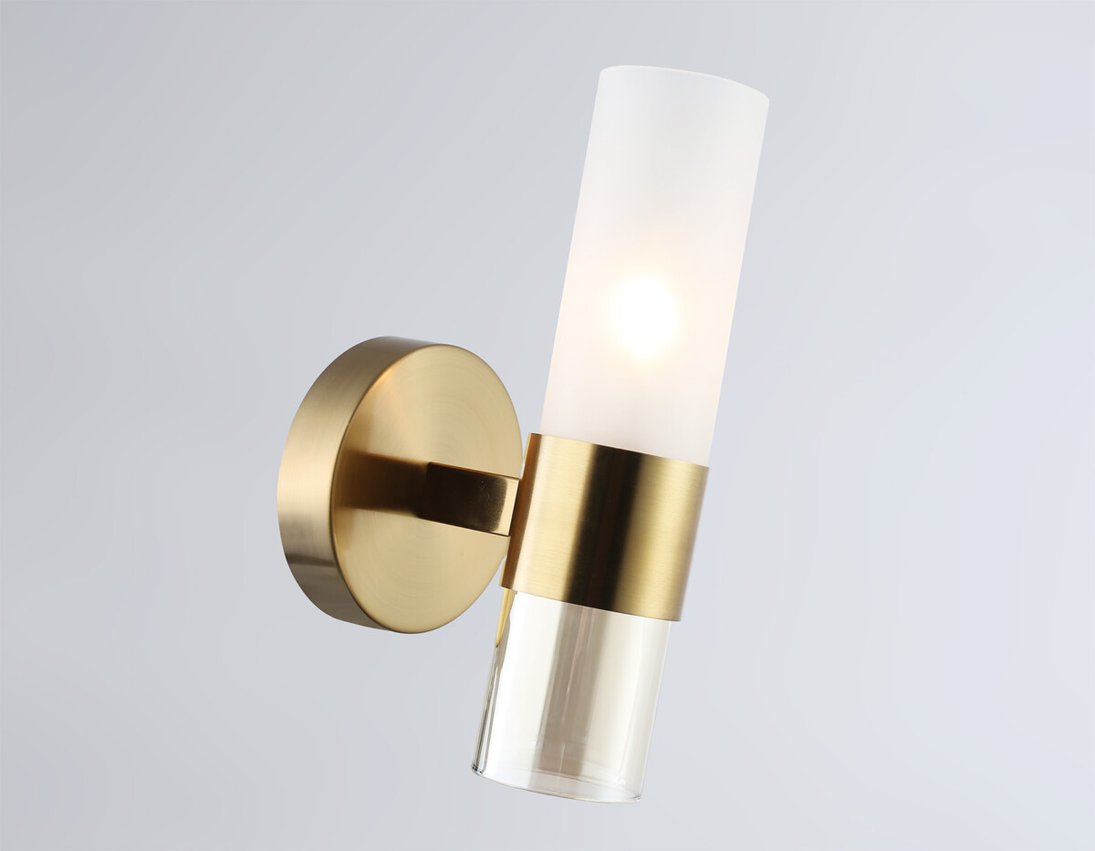 LH55116 BS/FR/TI латунь/белый матовый/янтарь E14 max 40W 130*100*225 — изображение 5