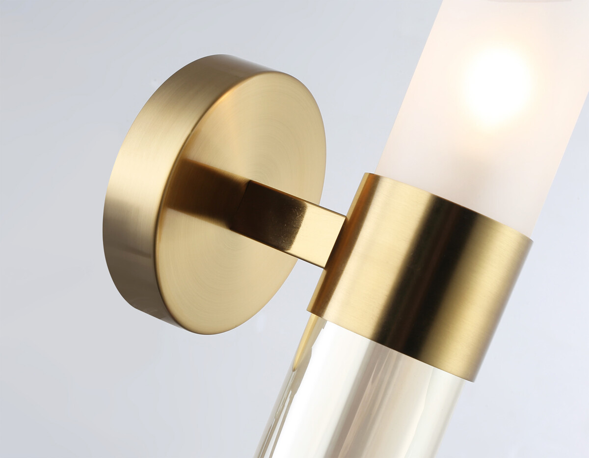 LH55116 BS/FR/TI латунь/белый матовый/янтарь E14 max 40W 130*100*225 — изображение 6