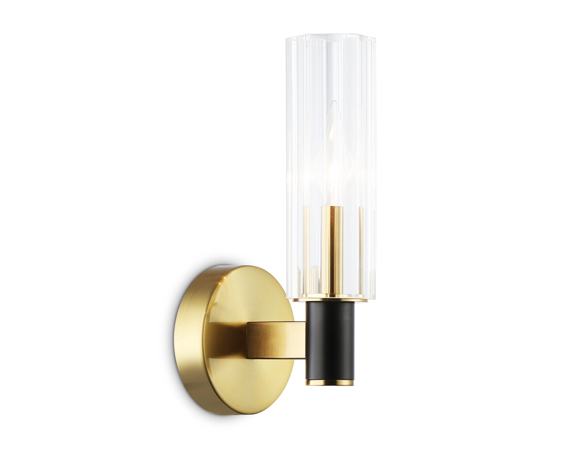 LH55517 LH55517 BK/BS/CL черный/латунь/прозрачный E14 max 40W 120*100*250 — изображение 1