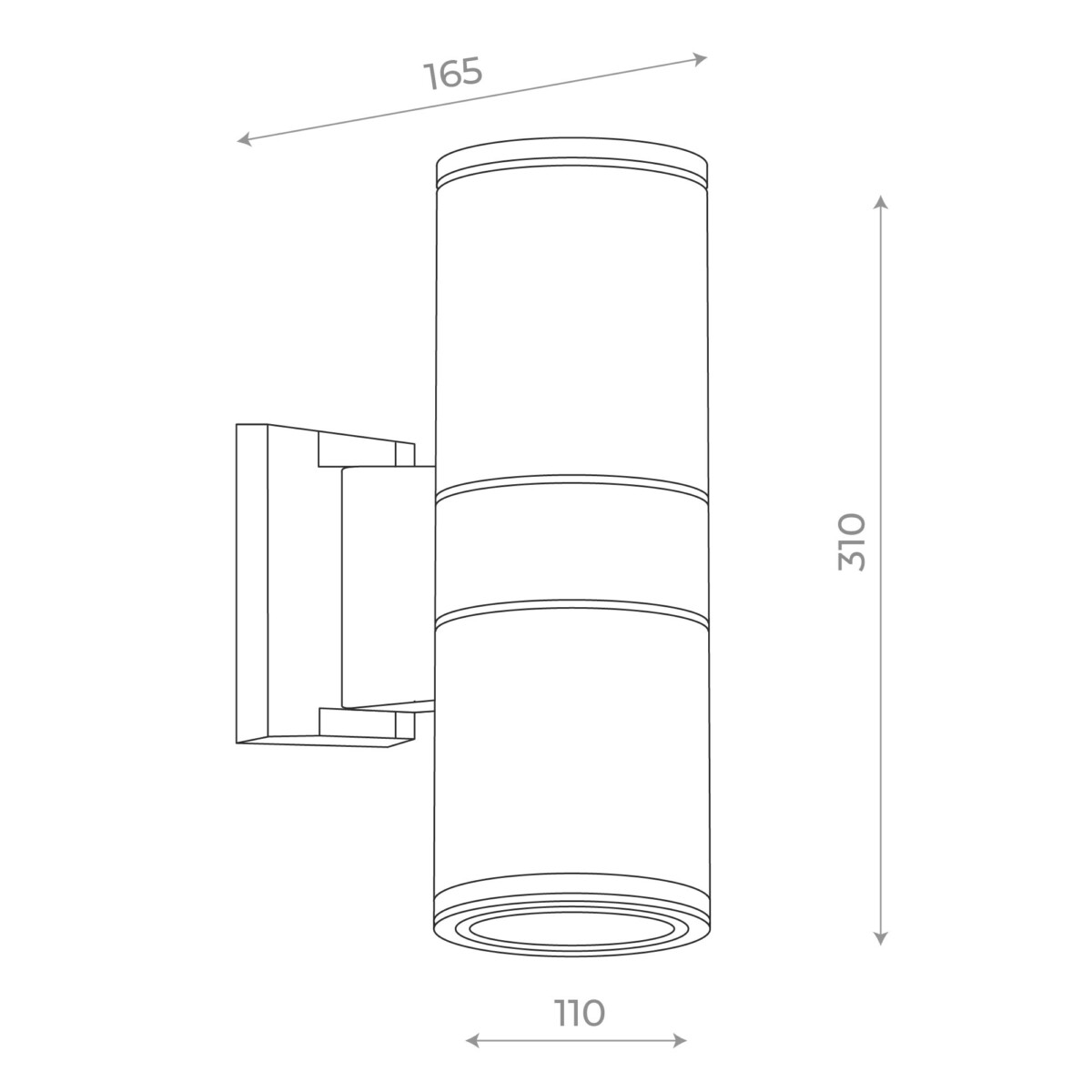 SL074.411.02 Светильник уличный настенный ST-Luce Черный/Черный LED 2*8W 4000K TUBO — изображение 4