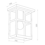 SL079.401.01 Светильник уличный настенный ST-Luce Темный кофе/Прозрачное кракелированное стекло E27 GLAZGO — изображение 3