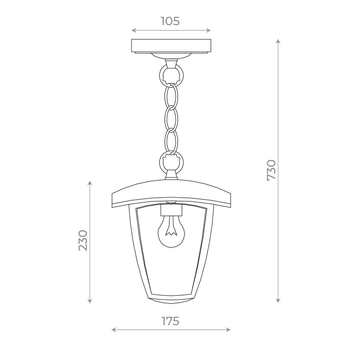 SL081.403.01 Светильник уличный подвесной ST-Luce Черный/Черный, Прозрачный E27 1*40W SIVINO — изображение 4