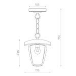 SL081.403.01 Светильник уличный подвесной ST-Luce Черный/Черный, Прозрачный E27 1*40W SIVINO — изображение 4