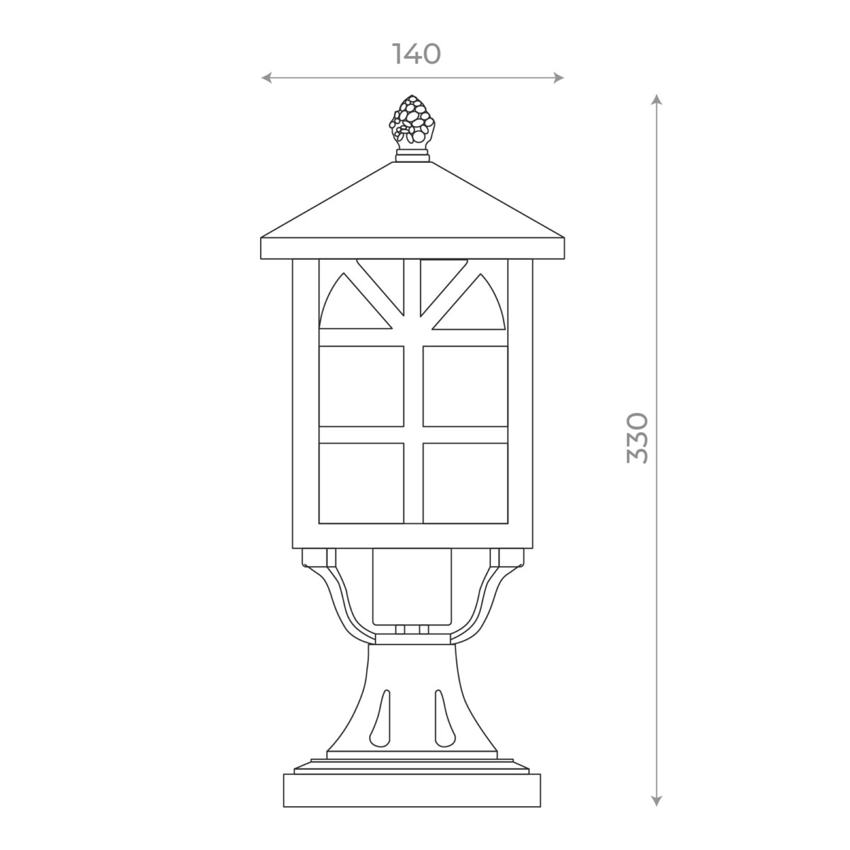 SL084.405.01 Светильник уличный наземный ST-Luce Черный/Черный, Прозрачный E27 1*60W LORNE — изображение 4