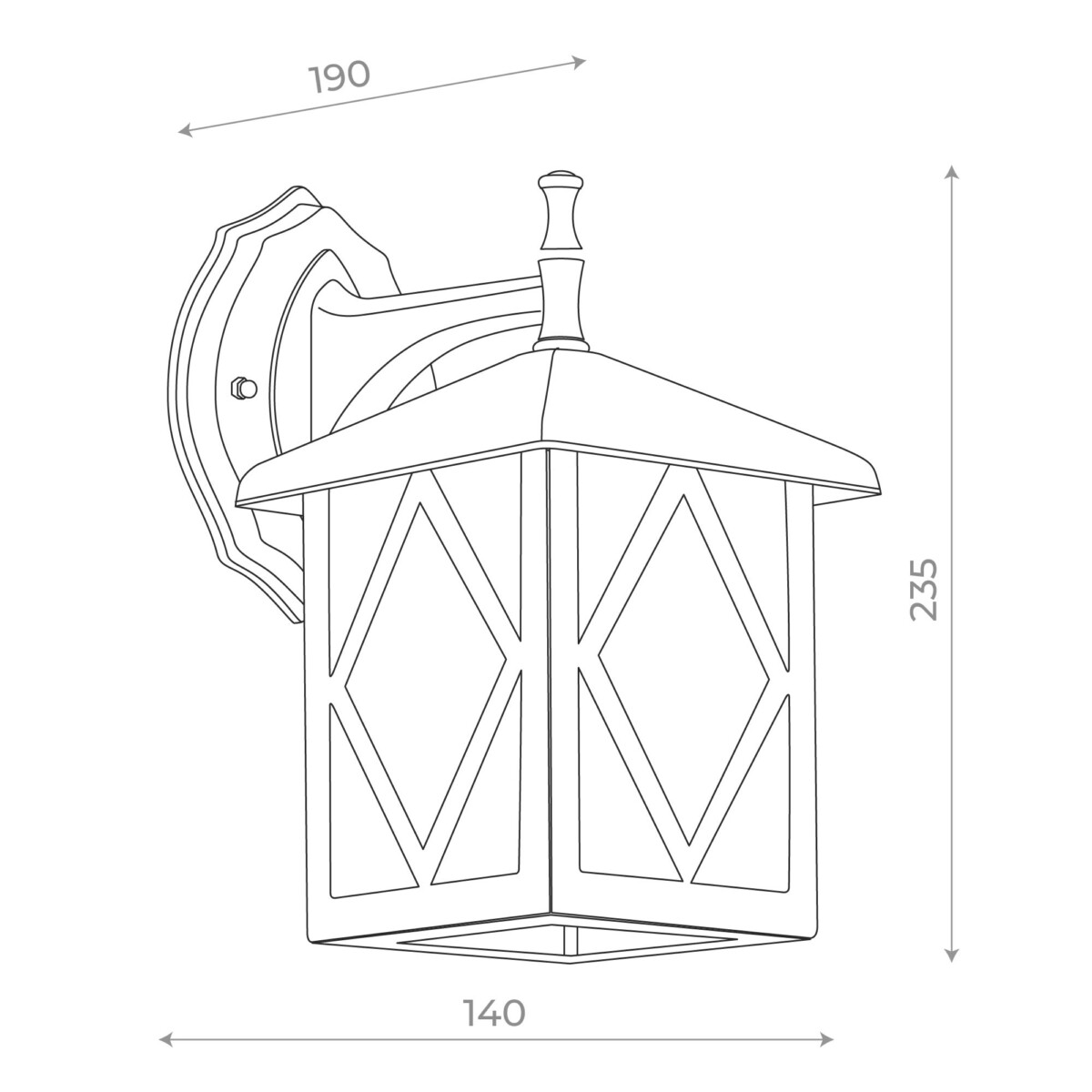 SL084.411.01 Светильник уличный настенный ST-Luce Черный/Черный, Прозрачный E27 1*60W LORNE — изображение 4