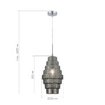 SL1001.103.01 Подвес ST-Luce Хром/Дымчатый E27 1*40W REXITE — изображение 3