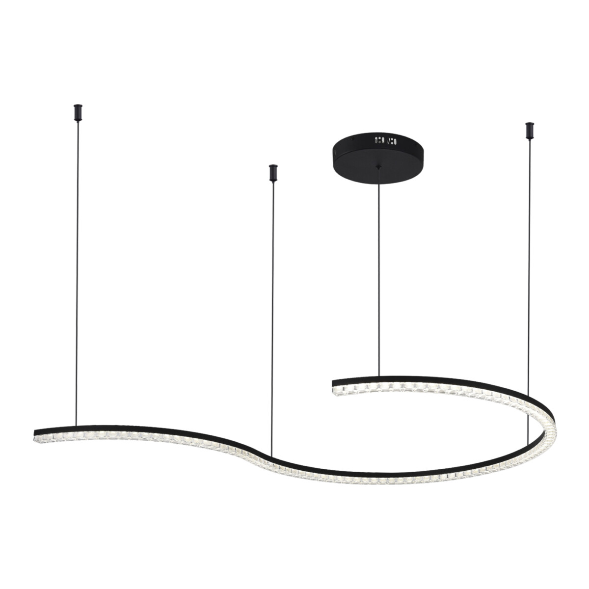 SL1018.403.01 Светильник подвесной ST-Luce черный/прозрачный LED 1*65W 4000K EUCLIDICS — изображение 1