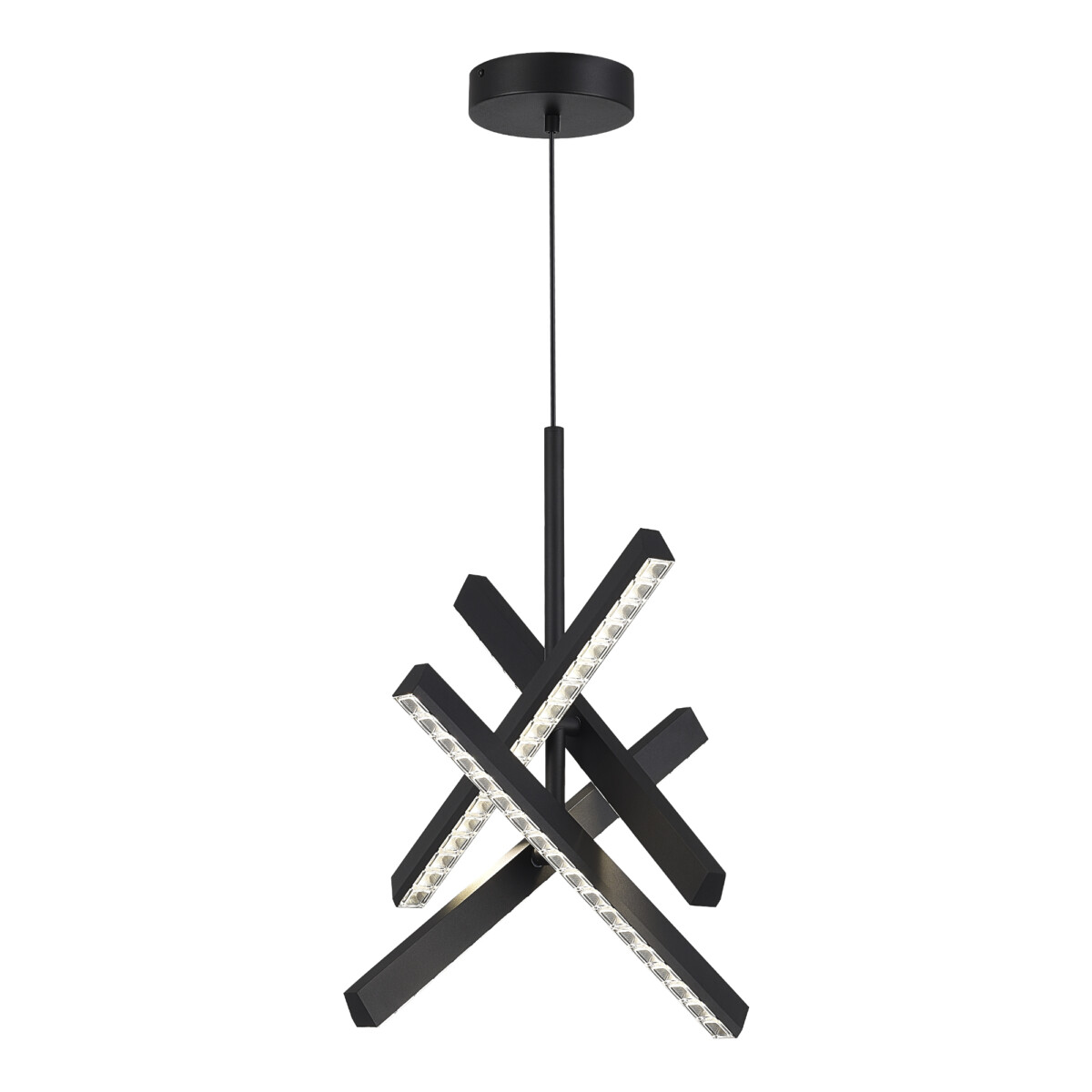 SL1018.413.04 Светильник подвесной ST-Luce черный/прозрачный LED 1*43W 4000K EUCLIDICS — изображение 1