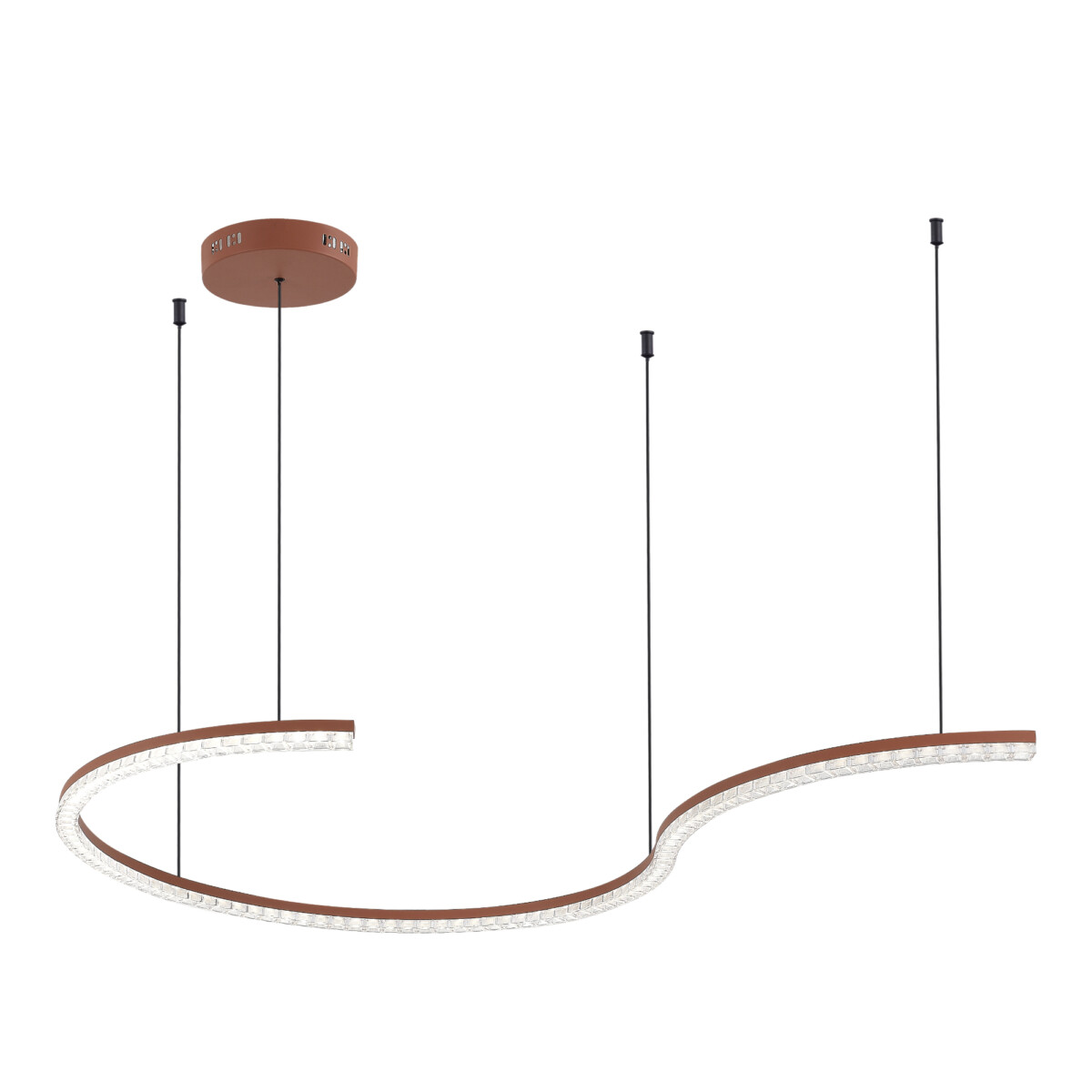 SL1018.603.01 Светильник подвесной ST-Luce терракотовый/прозрачный LED 1*65W 4000K EUCLIDICS — изображение 3