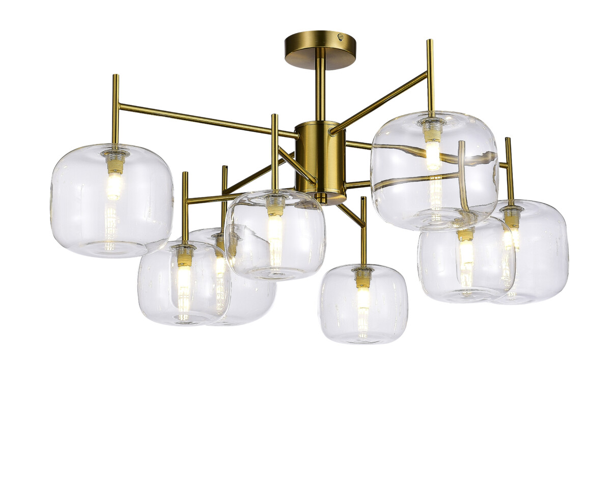 SL1049.302.08 Люстра потолочная ST-Luce Латунь/Прозрачный G9 8*5W FINN — изображение 1