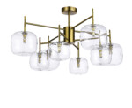 SL1049.302.08 Люстра потолочная ST-Luce Латунь/Прозрачный G9 8*5W FINN — изображение 2