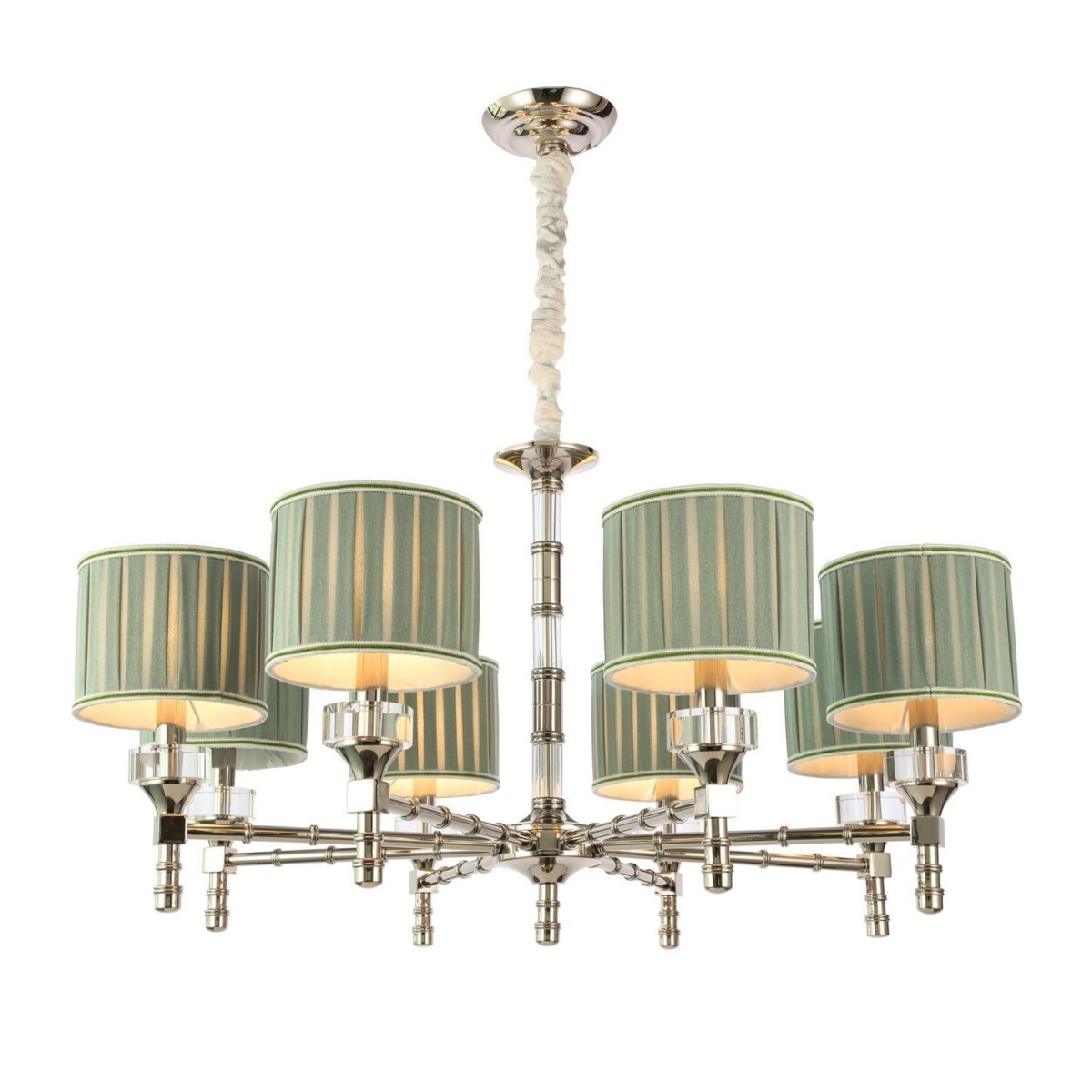 SL1121.103.08 Люстра подвесная ST-Luce Никель/Оливковый E14 8*40W OLEO — изображение 1