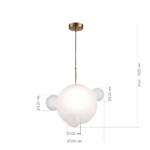 SL1133.503.01 Светильник подвесной ST-Luce Латунь/Белый E27 1*60W BOPONE — изображение 2