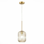 SL1154.333.01 Светильник подвесной ST-Luce Латунь/Коньячный E27 1*60W GRAN