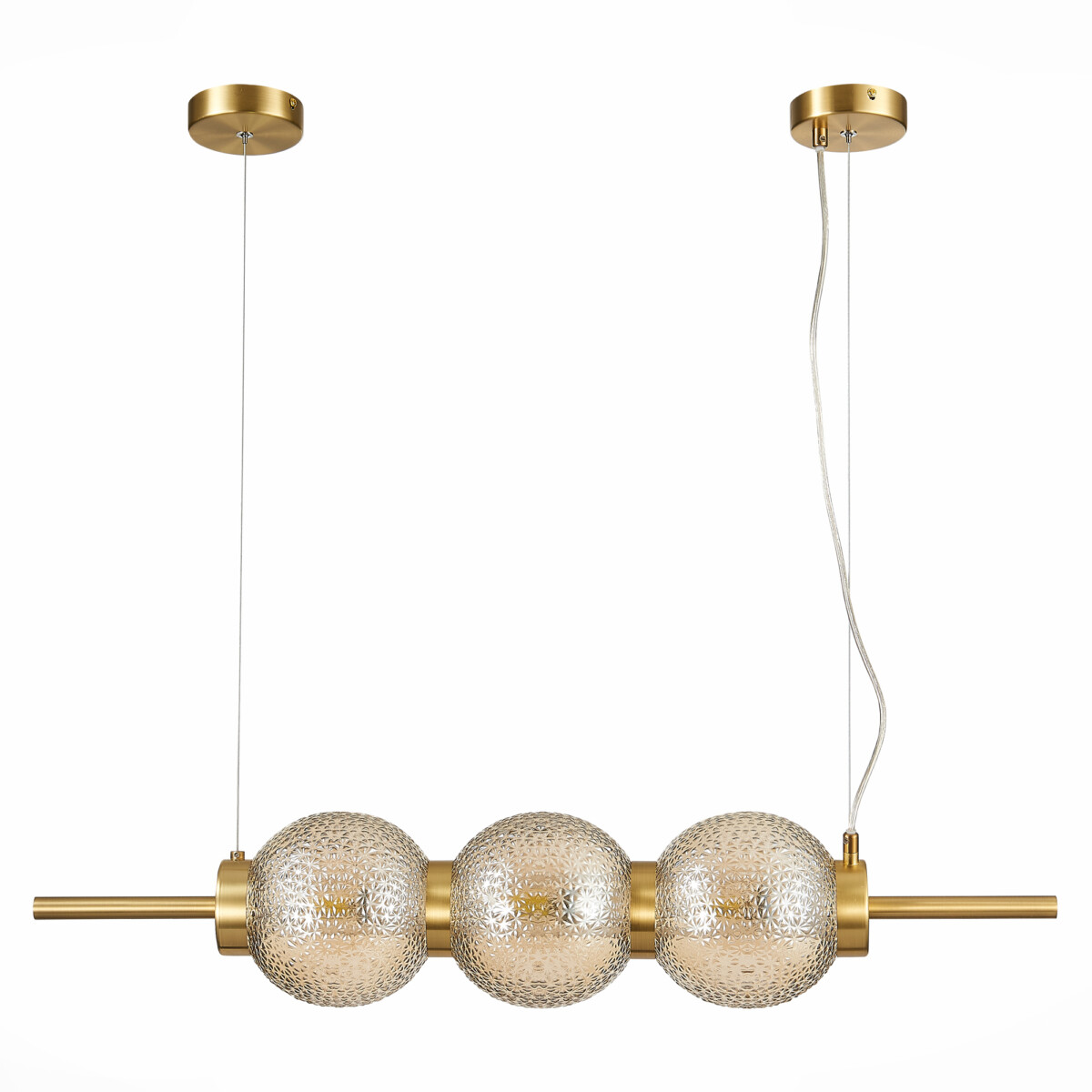 SL1155.313.03 Светильник подвесной ST-Luce Латунь/Коньячный E14 3*40W MARENA — изображение 2