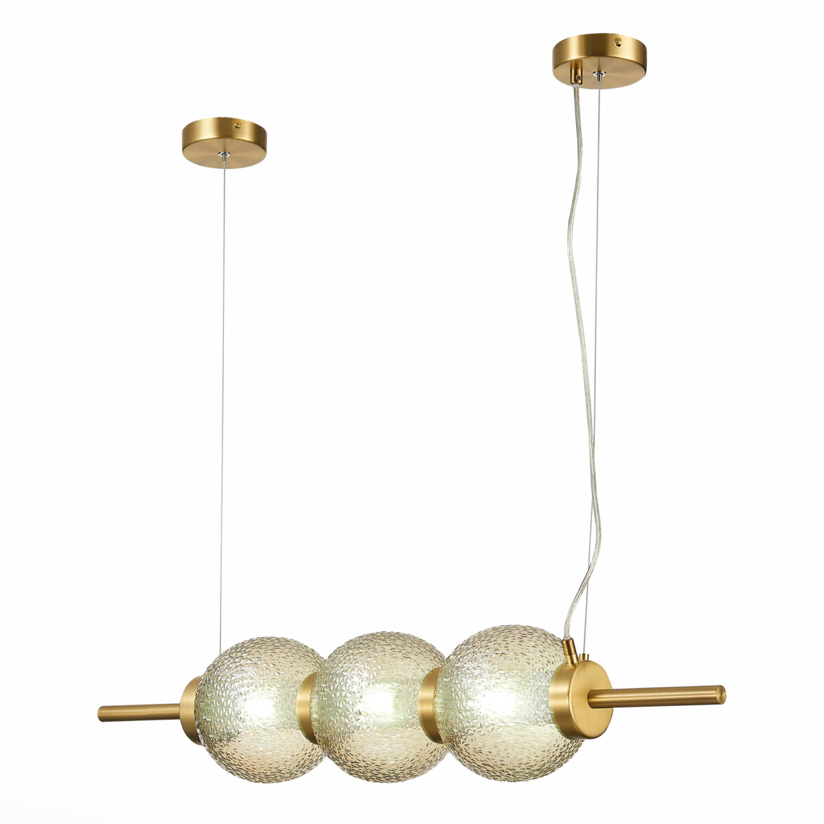 SL1155.313.03 Светильник подвесной ST-Luce Латунь/Коньячный E14 3*40W MARENA — изображение 3