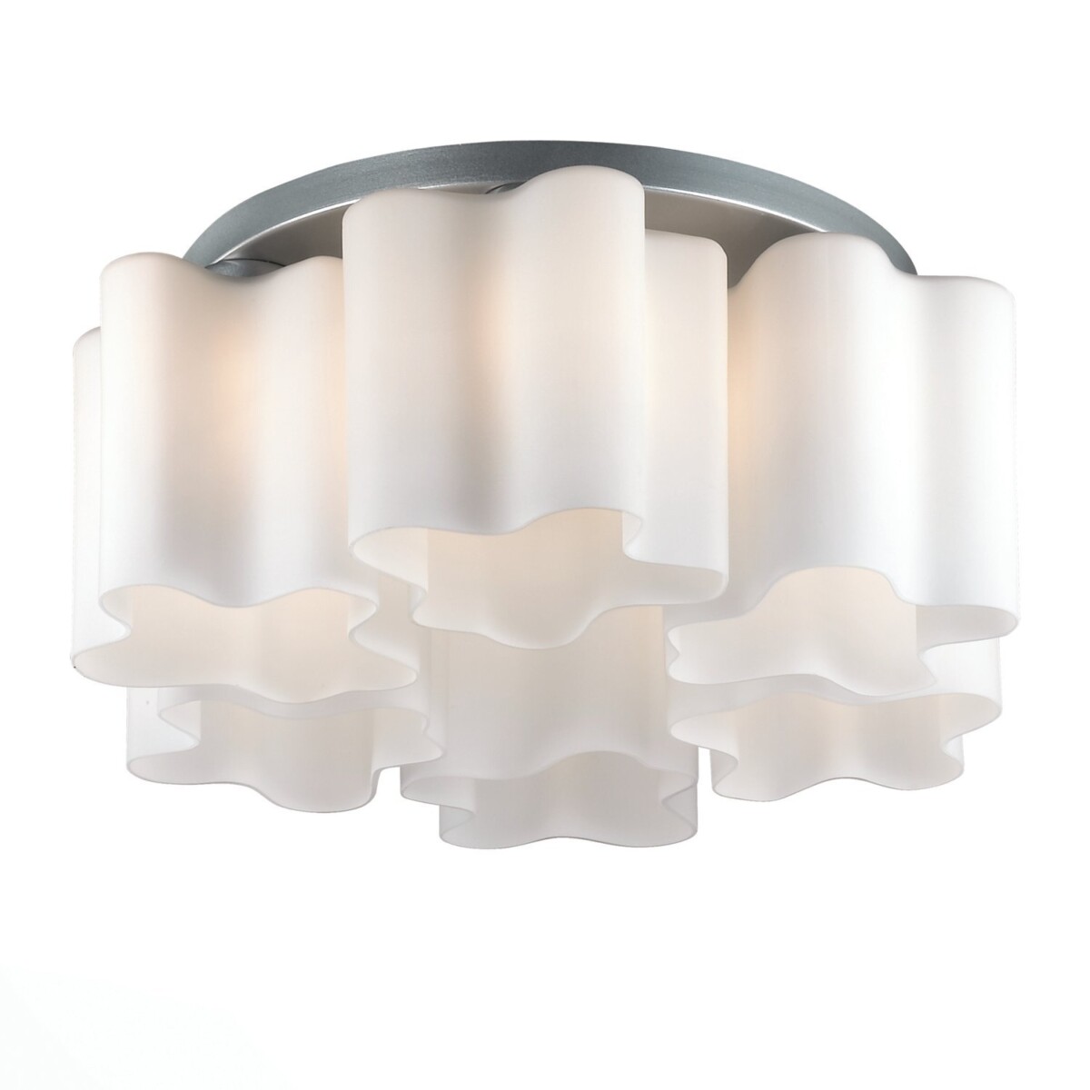 SL116.502.06_01W SL116.502.06 Люстра потолочная ST-Luce Серебристый/Белый E27 6*60W ONDE — изображение 1