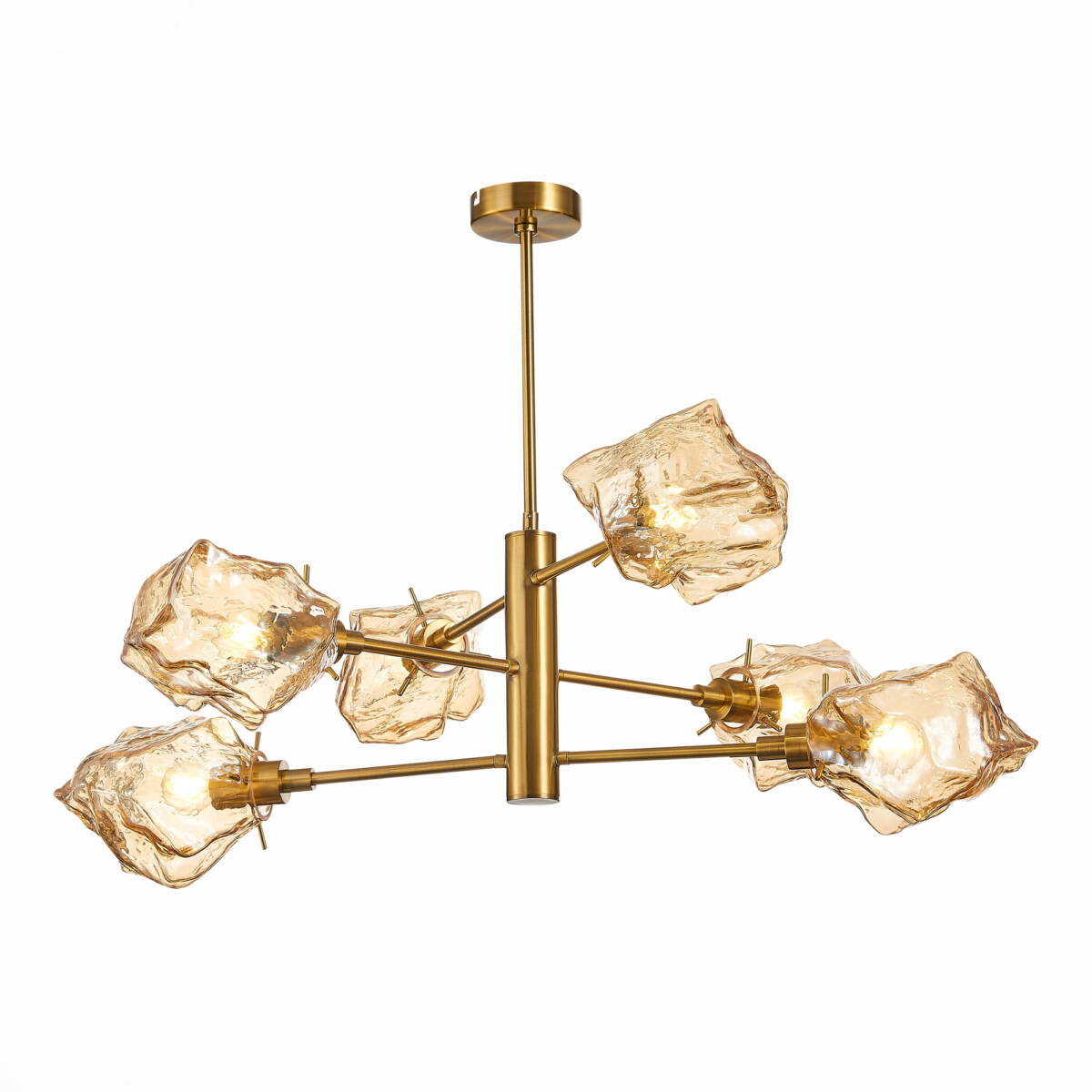 SL1175.302.06 Люстра потолочная ST-Luce Латунь/Янтарный E14 6*40W PORTICI — изображение 1