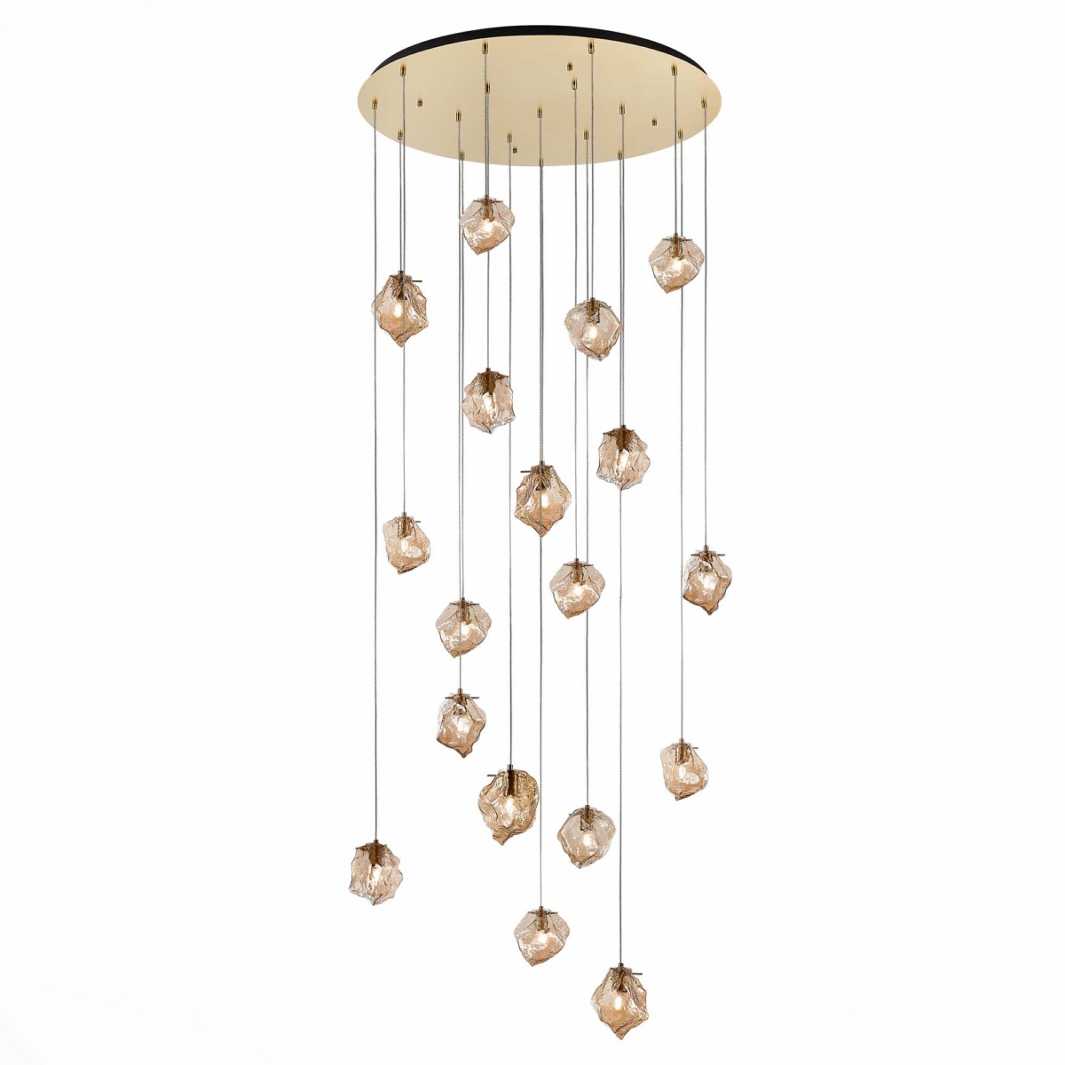 SL1175.303.18 Светильник подвесной ST-Luce Латунь/Янтарный E14 18*40W PORTICI — изображение 1