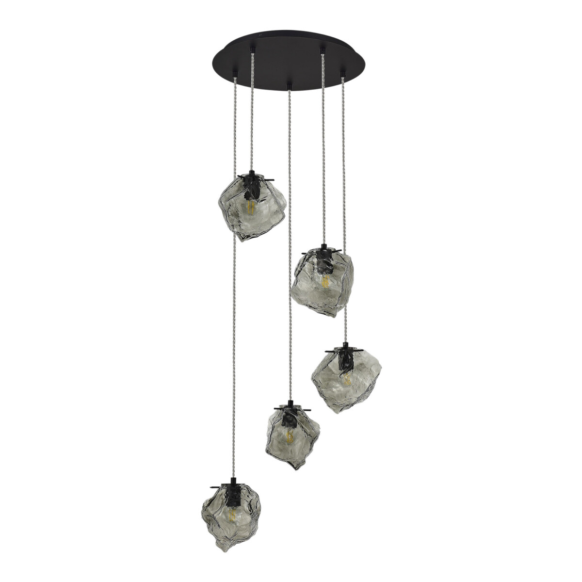 SL1175.403.05 Светильник подвесной ST-Luce Черный/Серо-зеленый E14 5*40W PORTICI — изображение 2