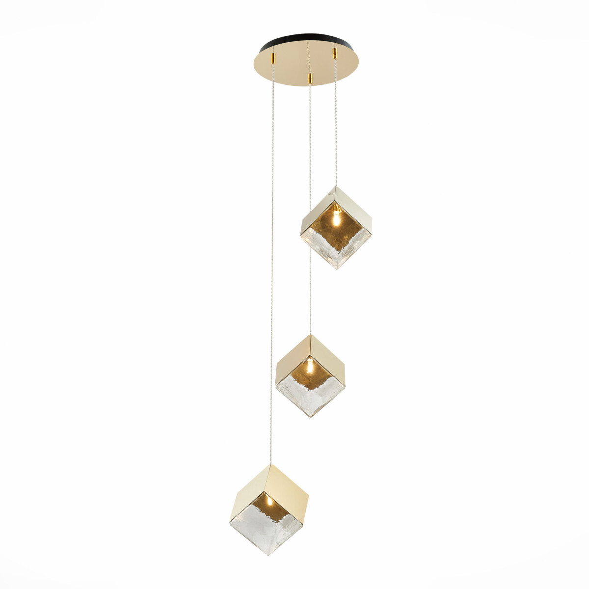 SL1182.203.03_01W SL1182.203.03 Светильник подвесной ST-Luce Золотистый/Прозрачный, Золотистый G9 3*5W RIELLO — изображение 1