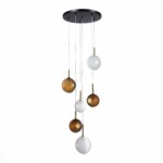 SL1183.543.06 Светильник подвесной ST-Luce Латунь/Черный, Белый G4 6*5W FOLIGNO — изображение 2