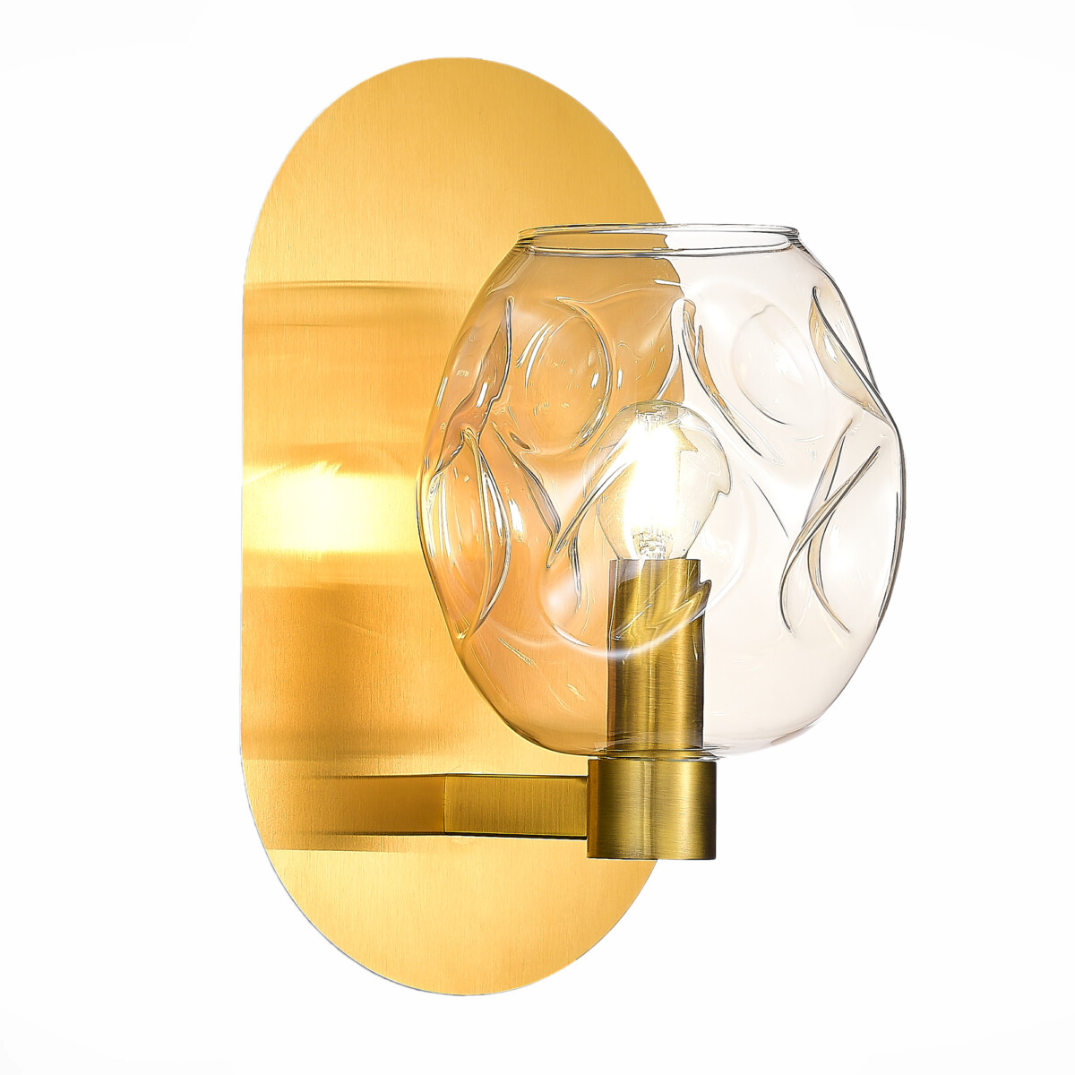 SL1188.301.01 Бра ST-Luce Латунь/Коньячный E14 1*40W IDESIA — изображение 1