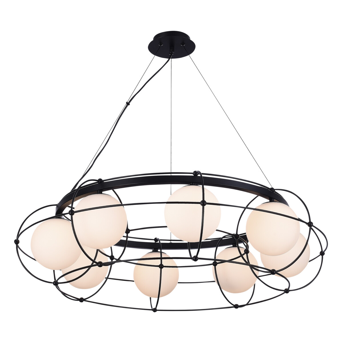 SL1189.403.08 Люстра подвесная ST-Luce Черный/Опал G9 8*5W BEATA — изображение 3