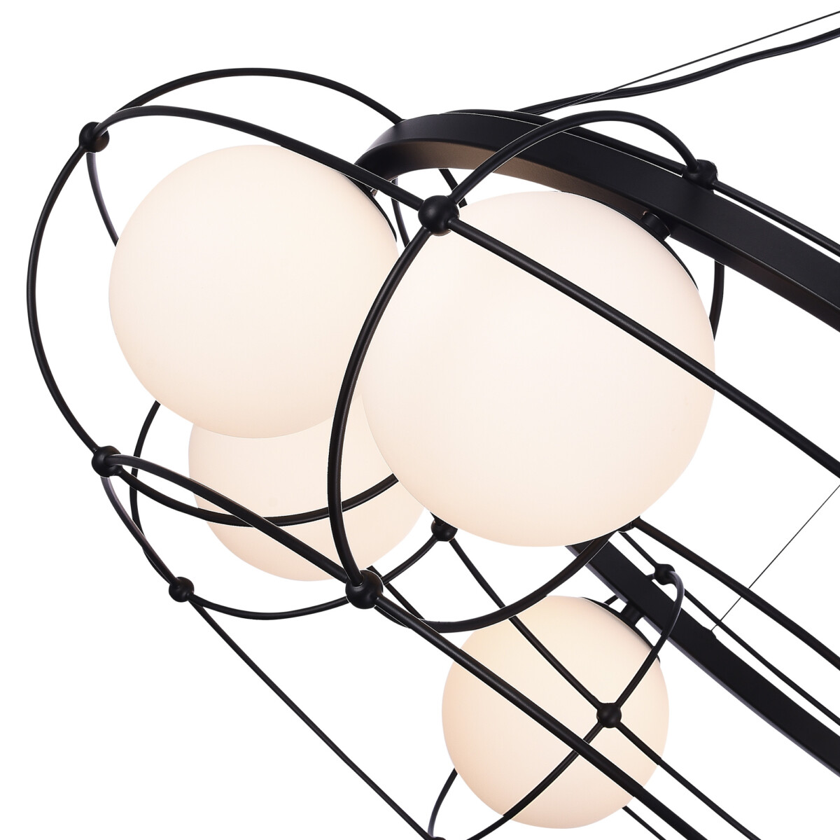 SL1189.403.08 Люстра подвесная ST-Luce Черный/Опал G9 8*5W BEATA — изображение 4