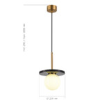 SL1191.343.01 Светильник подвесной ST-Luce Латунь/Латунь, Черный G9 LED 1*5W 4000K NEBULA — изображение 4