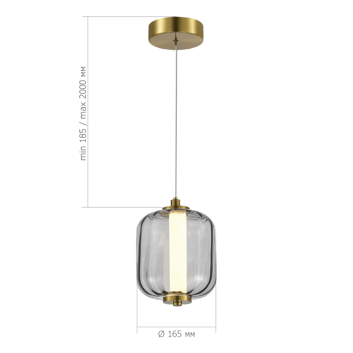 SL1193.313.01 Подвес ST-Luce Латунь/Дымчатый LED 1*10,8W 3000K SUMMER — изображение 4