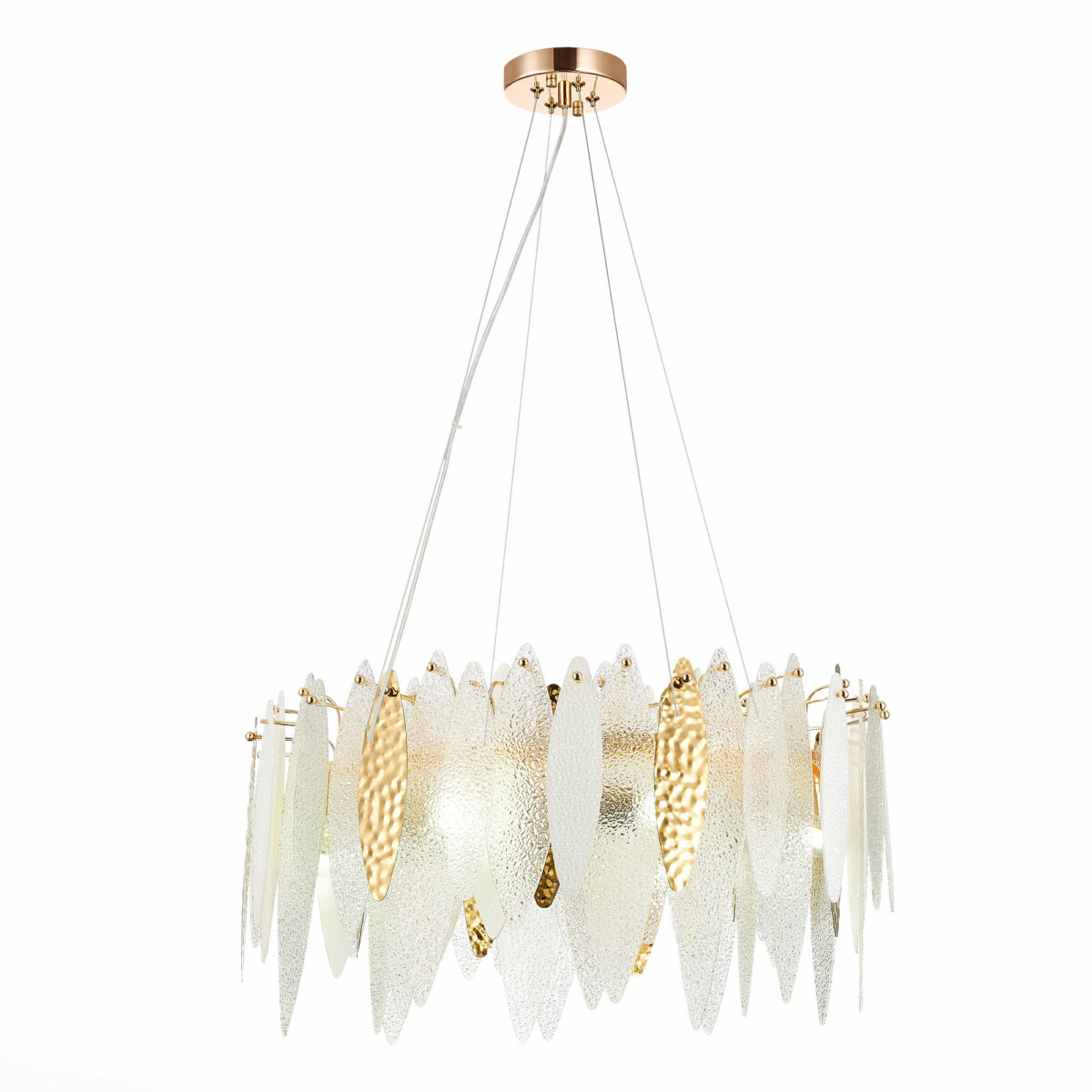 SL1224.203.08 Люстра подвесная ST-Luce Золотистый/Прозрачный, Белый E14 8*60W LASTRA — изображение 2