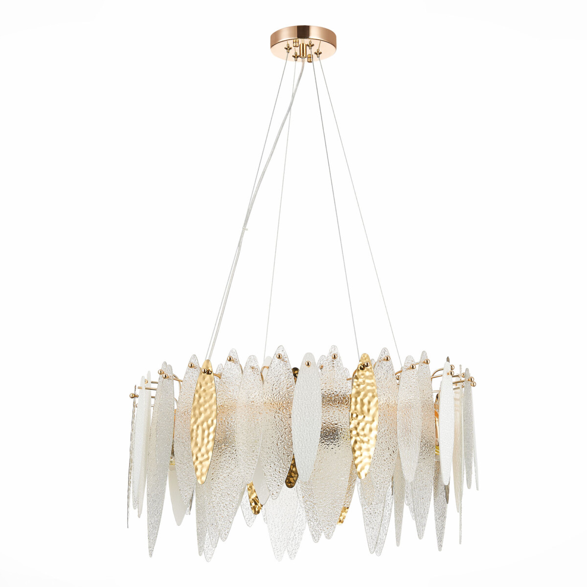 SL1224.203.08 Люстра подвесная ST-Luce Золотистый/Прозрачный, Белый E14 8*60W LASTRA — изображение 3