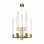 SL1229.303.09 Люстра подвесная ST-Luce Латунь/Прозрачный GU10 9*5W TERNI